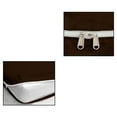 thumbnail image 6 of 4 Piece Zipper Sheet Set Includes (1 Zipper Fitted Sheet, 1 Flat Sheet And 2 Zipper PillowCase) with 10 Inch Deep Pocket 800 TC 100% Egyptian Cotton Solid Chocolate Color King Size, 6 of 7