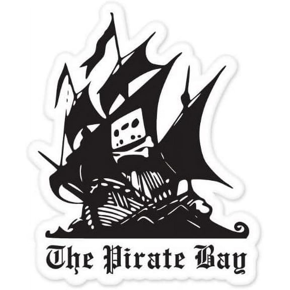 Pirate Bay car Bumper Sticker Window Decal 5" x 4"