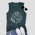 thumbnail image 2 of Bibifish Womens Tank Tops Crew Neck Sunrise Graphic Print Summer Sleeveless Camisole Loose Outdoor Tops, 2 of 3