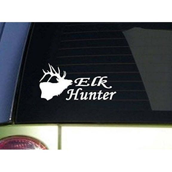 Elk Hunter *J103* 8" wide Sticker yellowstone decal