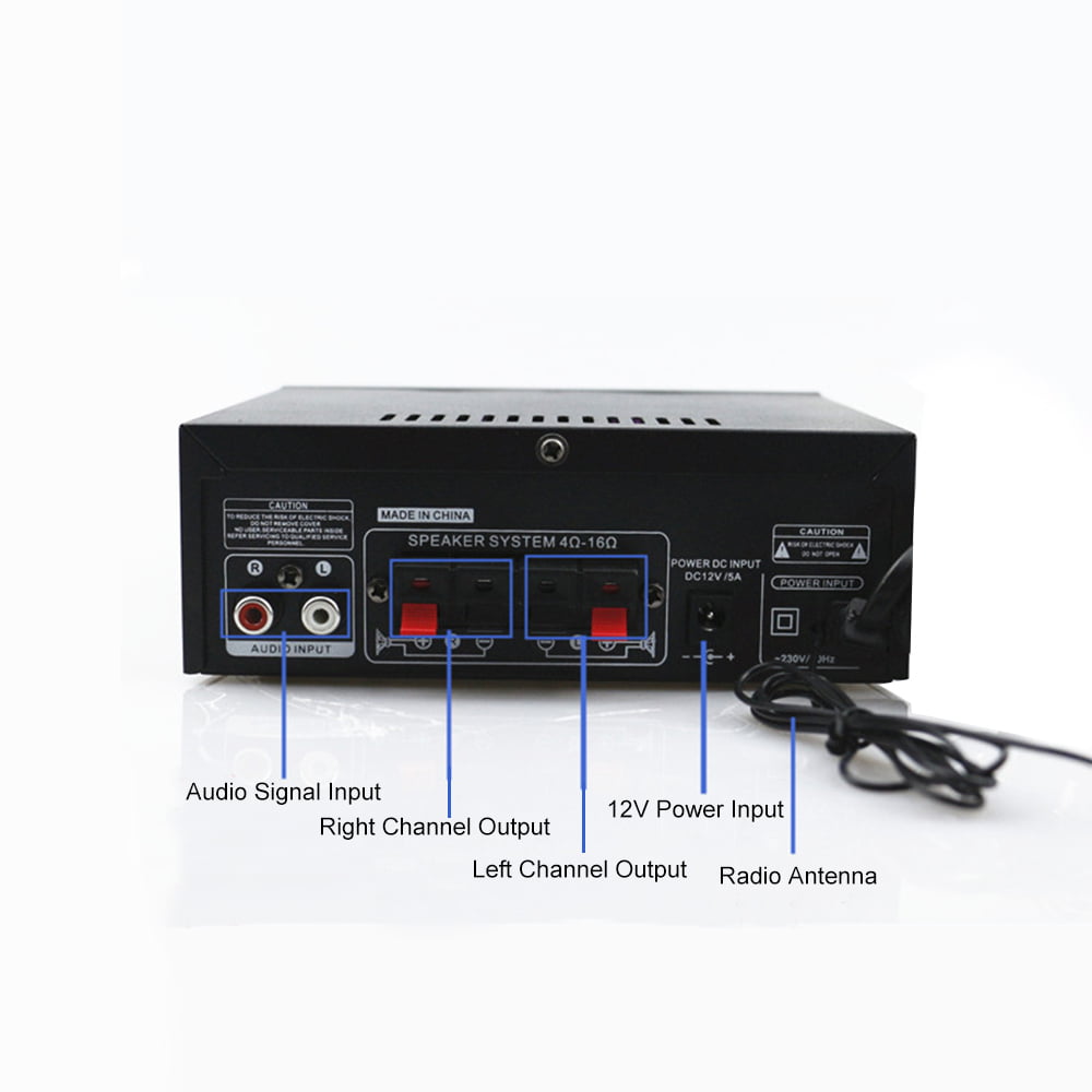 Mini 2CH Auto Audio Stereo Leistungsverstärker Bluetooth FM Radio Portable I7N2 
