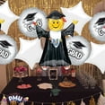 thumbnail image 3 of PMU Graduation Jumping Smiley Grad Balloon Bouquet | Jumping Grad Mylar Balloons | Jump for Joy Graduation Smiley Grad Balloon | Grad Foil Balloons | Silver (5/Pkg) Pkg/1, 3 of 8