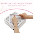 thumbnail image 2 of Unique Bargains Nail Dust Collector 60W Nail Vacuum Dust Collector Low Noise Nail Fan Nail Duster Collector White, 2 of 7