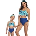 thumbnail image 1 of Matching Swimsuits Newest Mommy Daddy and Me Swimwear Printed Ruffle Bathing Leopard Suits Girl 152, 1 of 4
