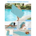 thumbnail image 3 of Turquoise White Geometric Beach Towels Blanket Soft & Absorbent Quick Dry Microfiber Minimalist Morocco Pattern Pool Towels for Swimming ,Yoga, Sports, Gym, Camping,Large 30X60in,, 3 of 7