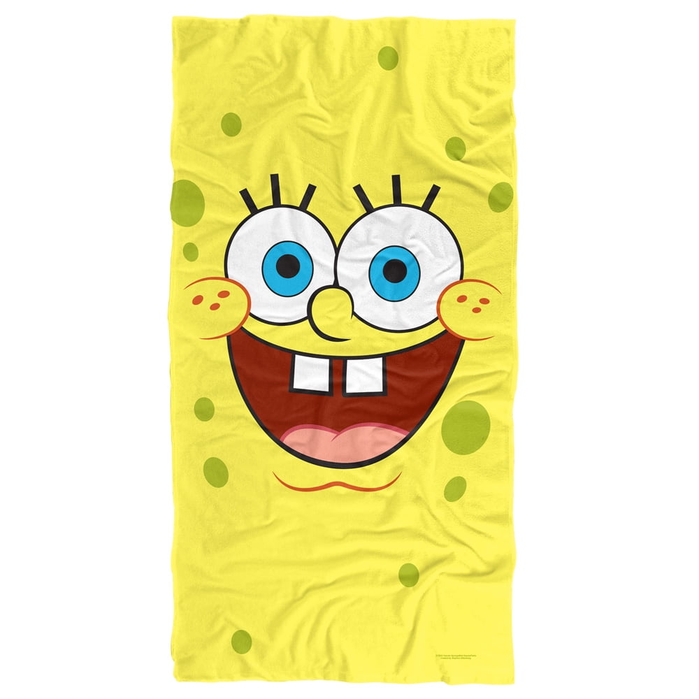 Spongebob Beach Towel, 30"x60", Spongebob Goofy Smile Face