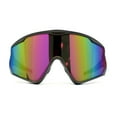 thumbnail image 1 of Mens Super Oversized Block Shield Geometric Bevel Cut Sport Sunglasses Grey Purple Mirror, 1 of 4