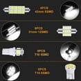 thumbnail image 3 of Kojooin 28pcs Led Interior Light Bulbs Kit T10 31mm 42mm 6000k Dome License Plate Lamp Bulb Car Trunk Replacement Parts, 3 of 7