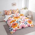 thumbnail image 3 of Homewish Cartoon Groovy Flower Bedding Comforter Set 7pcs, Kawaii Daisy Floral Queen Bedding Sets, Rustic Farmhouse Reversible Queen Sheet Sets, Microfiber Bedroom Decor, 3 of 7