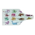 thumbnail image 2 of Jurassic Cutting Board, Dino's Dinosaurs Extinction Funny Comic Cartoon Illustration, Decorative Tempered Glass Cutting and Serving Board, Wine Bottle Shape, Multicolor, by Ambesonne, 2 of 5