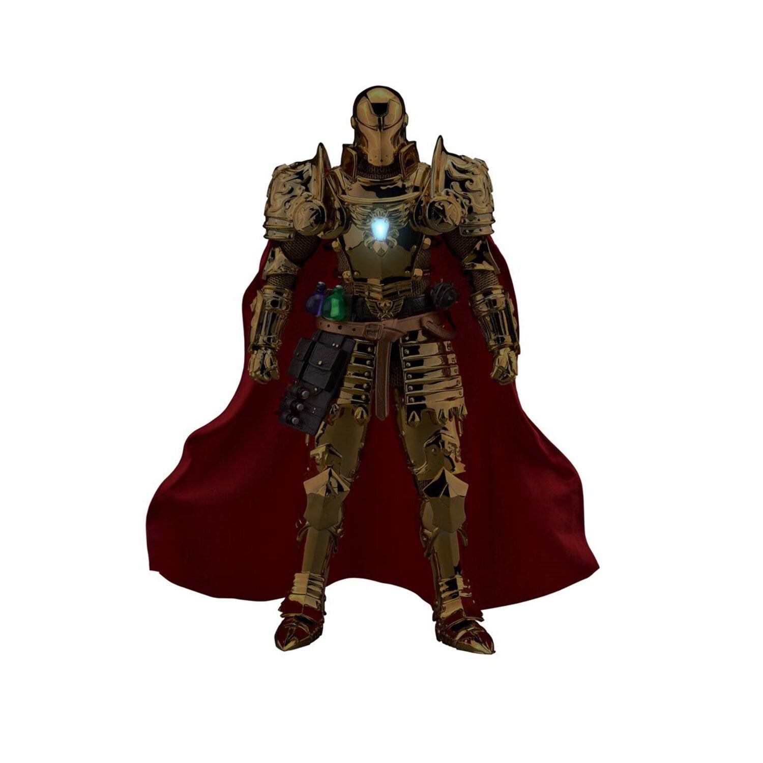 Medieval Knight Iron Man Gold DAH-046SP 8-Ction Figure - PX