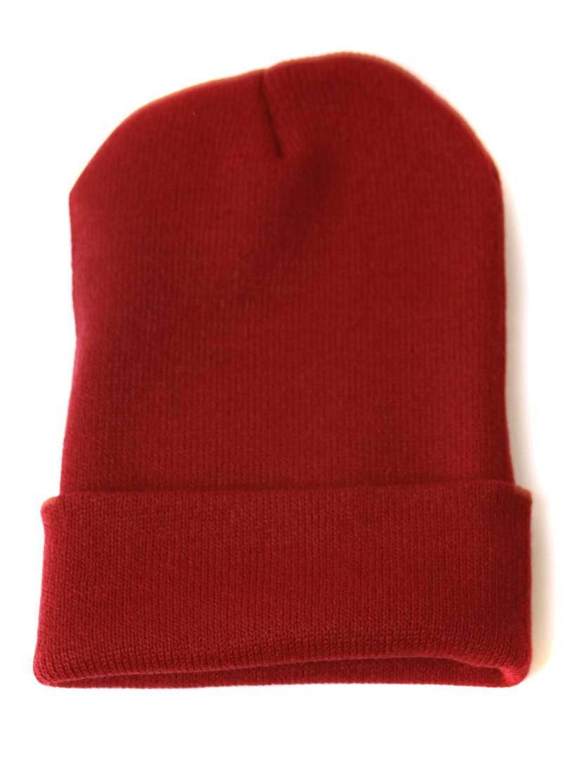 Blank Long Cuff Beanie - Red - Walmart.com