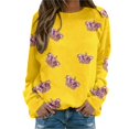 thumbnail image 1 of WEAIXIMIUNG Robe Chandail Midi Femmes Décontractée à Manches Longues T-Shirts Graphiques Col Rond Chandails à Enfiler Hauts pour Femmes, 1 of 6