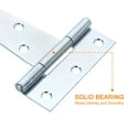 thumbnail image 5 of 4Pack T-Strap Door Hinges, 9" Wrought Tee Shed Gate Hinges Iron (White Zinc), 5 of 6