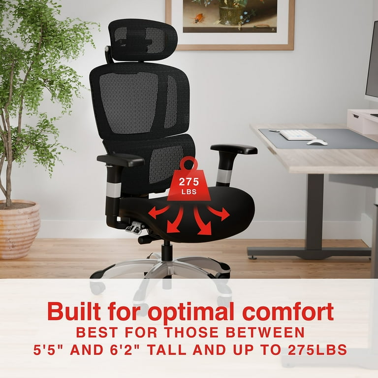 Staples Hyken Pro Ergonomic Fabric Swivel Task Chair Black