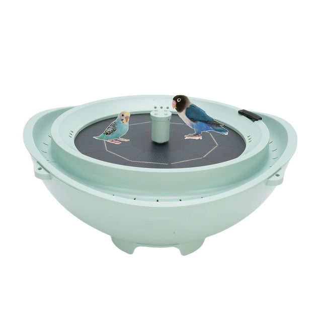 Bird Feeder Bowl, Solar Bird Bath 2L Capacity with Hanging Rope for Outdoor