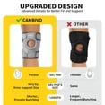 thumbnail image 2 of Rodillera CAMBIVO Elite Motion Series para mujer y hombre con estabilizadores laterales, soporte para correr, baloncesto y entrenamiento (gris, grande), 2 of 5