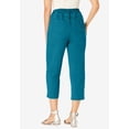 thumbnail image 3 of Woman Within Women's Plus Size Perfect 5-Pocket Back-Elastic Denim Capri, 3 of 5