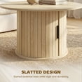 thumbnail image 4 of HOMCOM Table Basse Ronde, Table Centrale de 31,5 Pouces avec Rangement, Bois Naturel, 4 of 10
