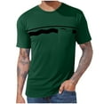 thumbnail image 2 of SYMOID Men's Casual T-Shirt Size XL - Chest Pocket, Stretchy Polyester Blend, Wrinkle-Resistant, Army Green, 2 of 5