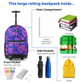 thumbnail image 2 of J World Boys and Girls Sunrise 18" Rolling Backpack For School and Travel, Heart Spray, 2 of 7
