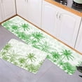 thumbnail image 3 of Kitchen Rugs and Mats,Green Palm Tree Summer Tropical Plant 2 Piece Anti Fatigue Area Runner Rug Set Comfort Standing Floor Mat,Watercolor Botanical Non Slip Absorbent Doormats for Laundry/Bathroom, 3 of 6