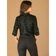 thumbnail image 5 of Blusa de estrellas con lunares brillantes dorados de manga larga metálica vintage para mujer Negro S, 5 of 6