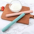 thumbnail image 3 of Premium Non-Stick Silicone-Coated Stainless Steel Rolling Pin - Versatile Baking Tool for Dumpling Wrappers, Bread & Pastries, Export-Quality, Durable & Easy to Clean, Budget-Friendly (Nordic Green), 3 of 6