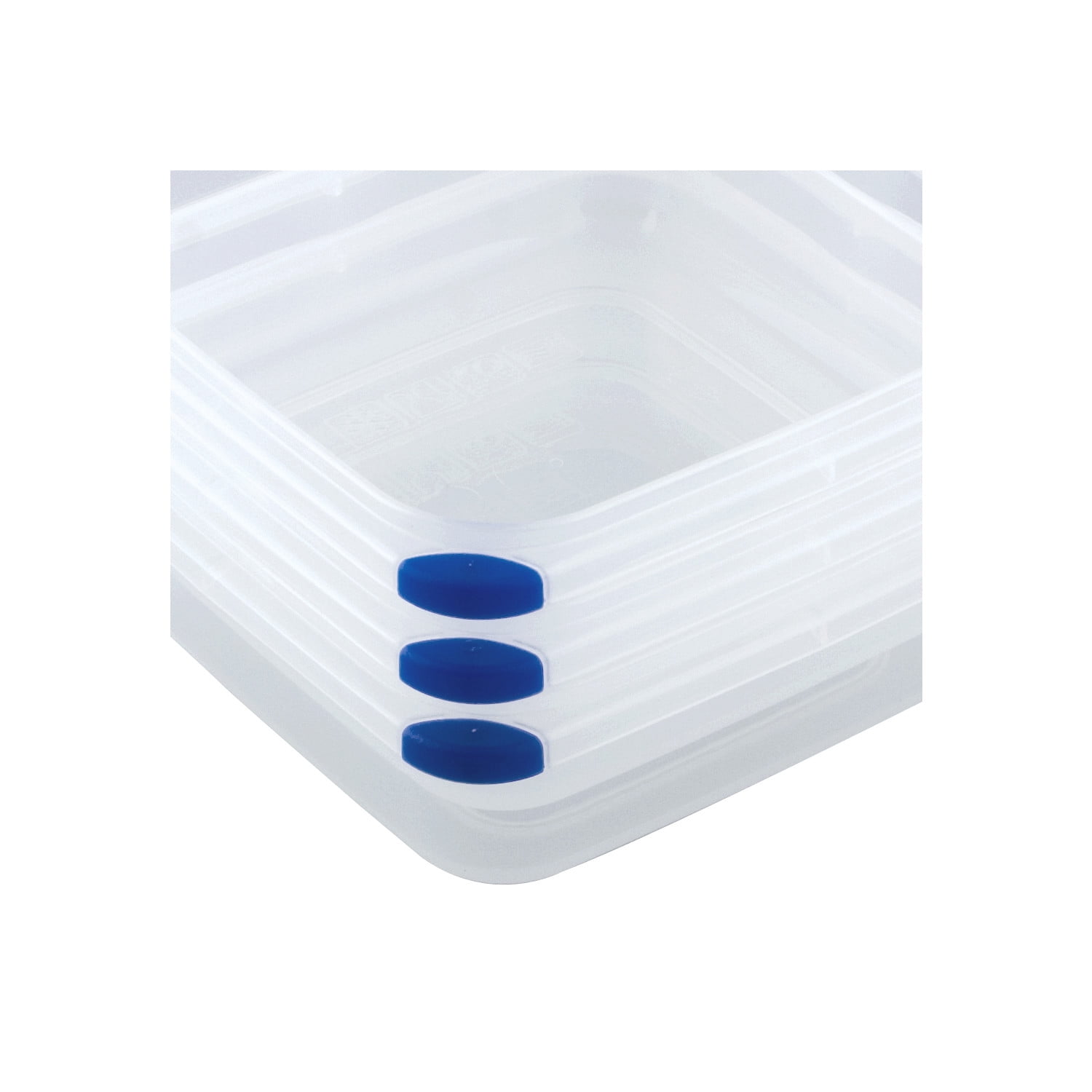 Sterilite Ultra•Seal™ 5.7 Cup Square, Latching Food Storage Container, Airtight Watertight Seal, Blue, 6 Count
