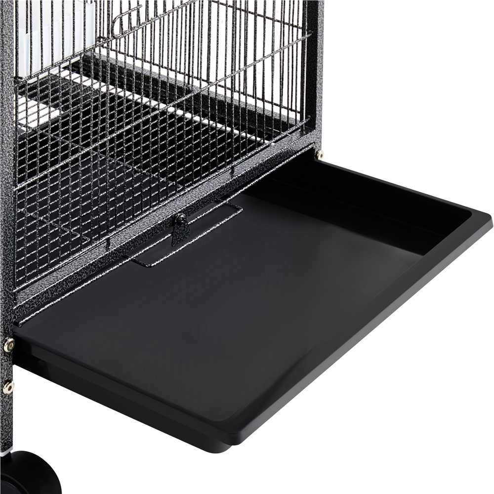 Yaheetech 40 Inch Wrought Iron Bird Cage with Rolling Stand photo 6
