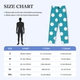 thumbnail image 4 of Naloa Sky Blue And White Polka Dot Pajama Pants Men, PJ Bottoms, Sleep & Lounge Pants-Medium, 4 of 6