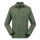 thumbnail image 1 of Blusa y camisa de manga larga con cuello vuelto para hombre, estilo casual, color liso, con botones y bolsillos, de nailon, desmontable., 1 of 8