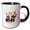 Black/White, variant on 3drose, Burns Supper West Highland Terrier Bagpiper and Usher, 11oz Two-tone Black Mug