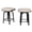 Black, variant on Swivel Bar Stools Set of 2, 26 Inch Modern Backless Wood Counter Height Bar Stools, 360°Swivel Upholstered Saddle Seat Kitchen Island Stools with Footrest, Black