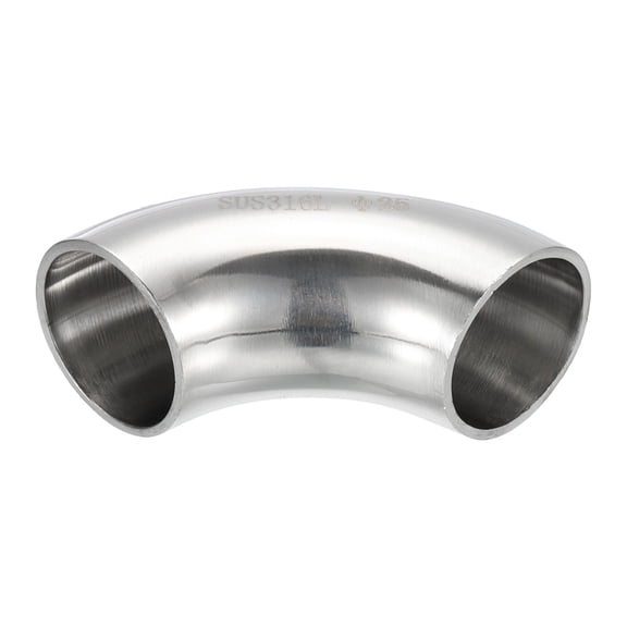 90 Degree Mandrel Bend Elbow, 1 Inch OD Steel Exhaust Elbow Exhaust Piping Connector 316 Stainless Steel