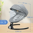 thumbnail image 4 of DovePro Electric Baby Swing,with Intelligent Induction System and Safety Harness,Remote Control Bluetooth-compatible Electric Toddler Rocker,Adjustable Backrest with Soft Music, 4 of 10
