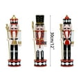 thumbnail image 5 of YUTIPGER 30cm Christmas Nutcrackers Puppet Home Decorations Wood Hand Painted King Figurine Ornaments 2023 New Year Holiday Gift, 5 of 10
