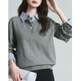 thumbnail image 3 of YooGuoGuo Striped Detachable Collar Half Shirt Blouse Dickey Collar Elegant for Women Girls, 3 of 8