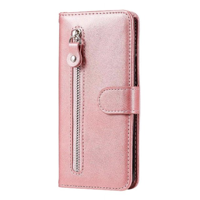 Estuche de Cuero PU con Cierre para Samsung Galaxy A73 5G , Funda Protectora con Billetera y Correa
