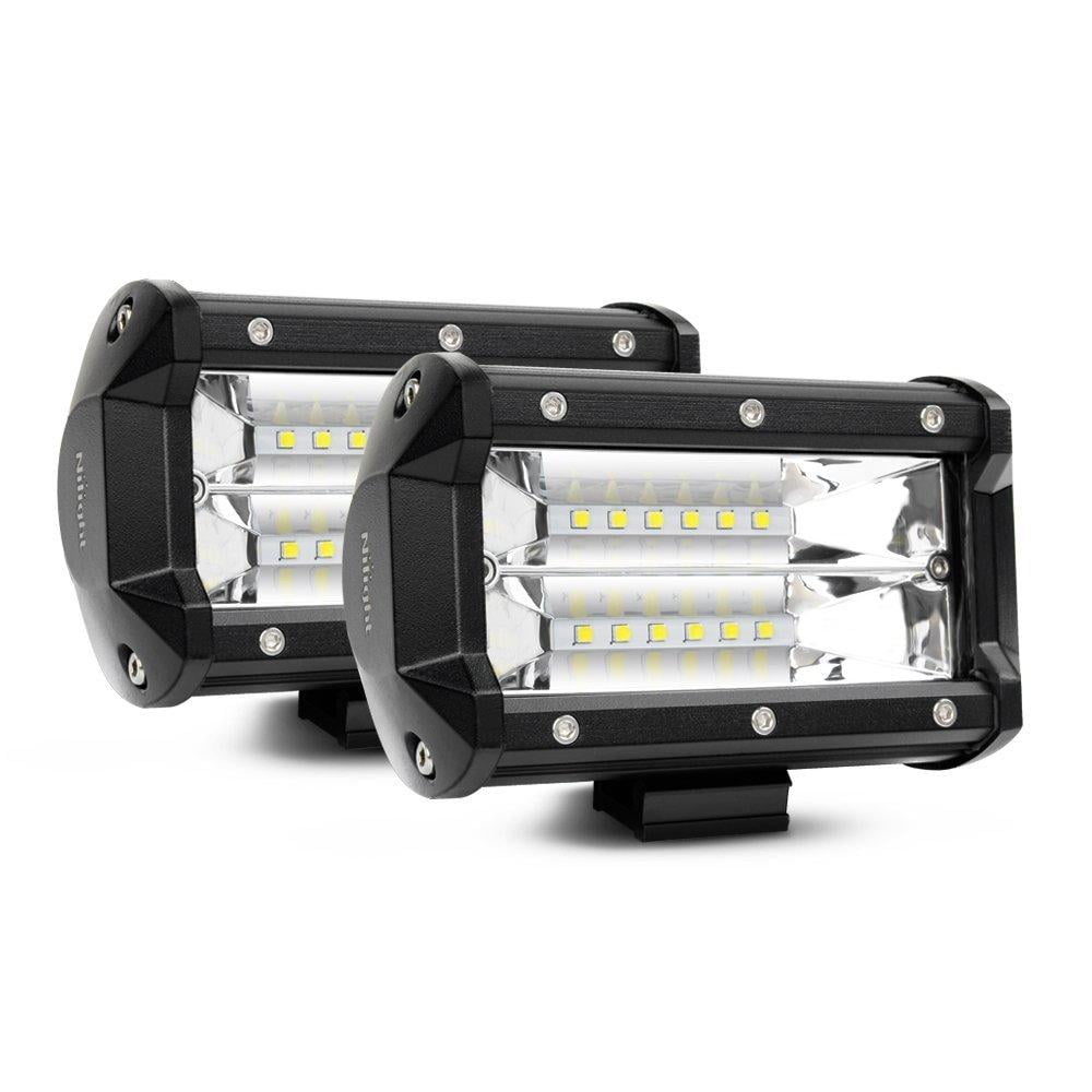 Nilight LED Light Bar 5.3Inch Double Row Flood Led Bar Driving Lights