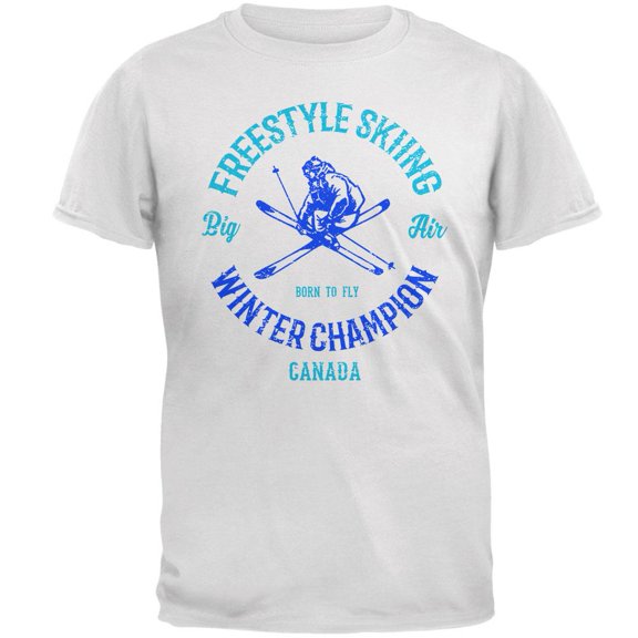 Winter Games Freestyle Skiing Champion Canada Mens Soft T Shirt