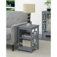 thumbnail image 1 of Convenience Concepts Town Square Table d'Appoint avec Étagères, Fini Bois Gris, 1 of 7