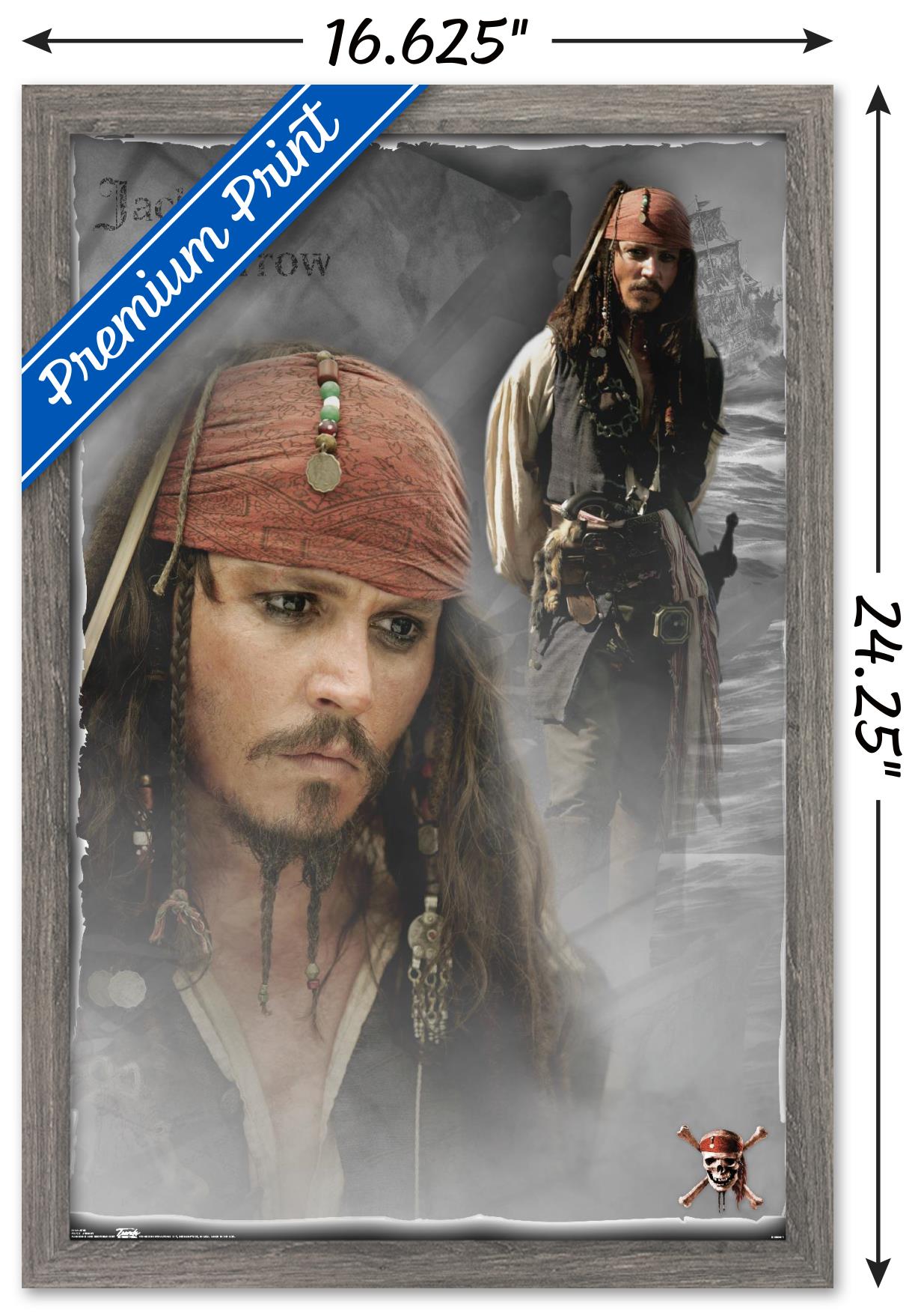 Disney Pirates of the Caribbean: At World's End - Johnny Wall Poster, 14.725" x 22.375", Framed