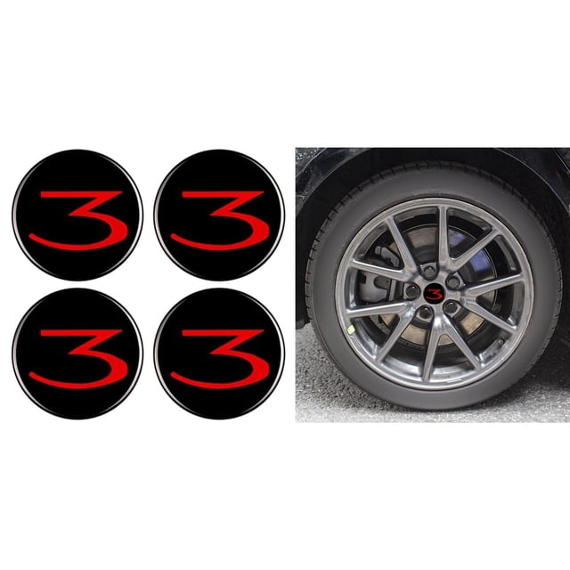 4 Uds. de tapacubos de centro eda de coche, marco adhesivo, accesorios decorativos antipolvo, aptos para , reemplaza la protección d rojo shamjiam Pegatina Tapas de cubo centrales