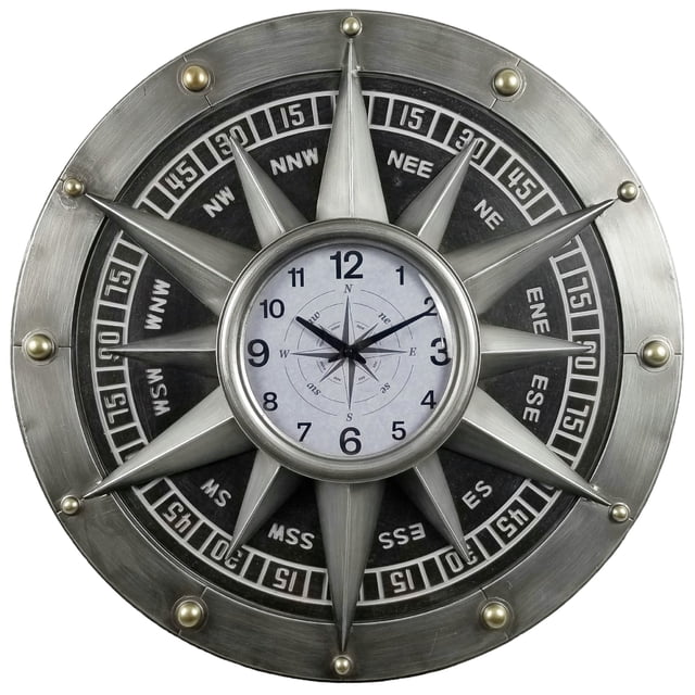 Wall clock - Compass Metal Wall Clock