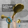 thumbnail image 6 of SparkPod Rainfall Shower Head with Handheld - 6-Inch Head, 6ft Hose, Adjustable Bracket (Egyptian Gold), 6 of 8