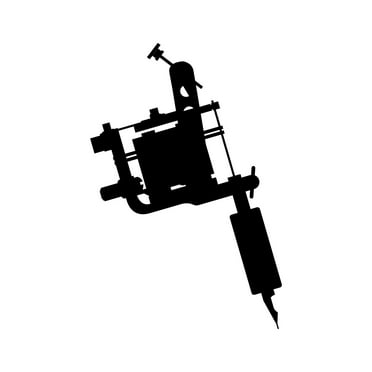 Tattoo Machine Sticker Decal Die Cut - Self Adhesive Vinyl - Weatherproof - Made in USA - Many Color and Sizes - ink body art #2