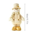 thumbnail image 3 of Festive Snowman Figurine Desktop Ornament Holiday Tabletop for Home Winter Celebration Decoration, 3 of 6
