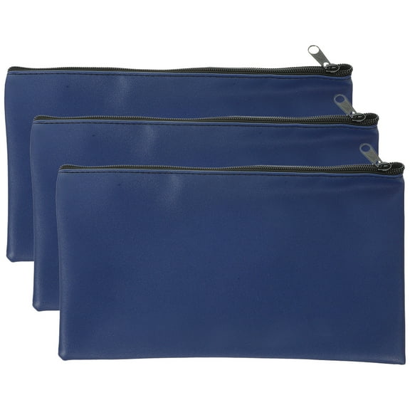 ITSELFER 3Pcs File Bags Zipper Bill Organizers Large Capacity Cash Bag with Zipper Money Bags Receipt Pouches