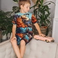 thumbnail image 4 of Fotbe Colorful Travel Luggage Gear Pijama Estampada de 2 Piezas para Niños – Ropa de Dormir de Manga Corta Cómoda para Niños y Niñas, Camiseta y Shorts de Algodón-X-Large, 4 of 6